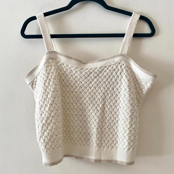 VERONICA BEARD cream Imelda knit tank top - Picture 3 of 7